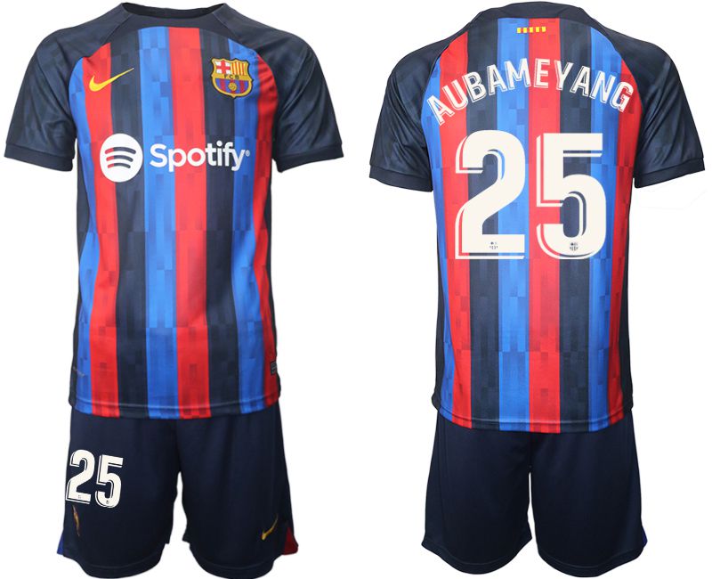 Men 2022-2023 Club Barcelona home blue #25 Soccer Jersey